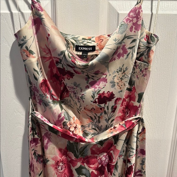 White and Pink Mini Sundress with Spaghetti Straps for Wedding Guest - Picture 5 of 5